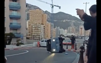 Une Citroën Ami s'est retournée dans Monaco