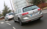 De par sa forme moins fuyante, le break Volkswagen optimise la contenance de son coffre.
