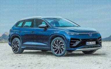 Notre illustrateur a cogité ce Volkswagen Tayron, la version à 7 places du Tiguan.