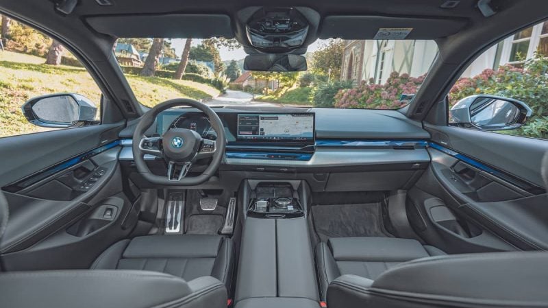Intérieur de la BMW Série 5 électrique