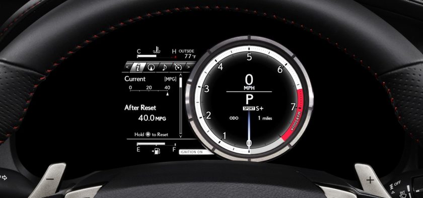 En fonction du mode de conduite choisi, les instruments électroniques sont plutôt complets...