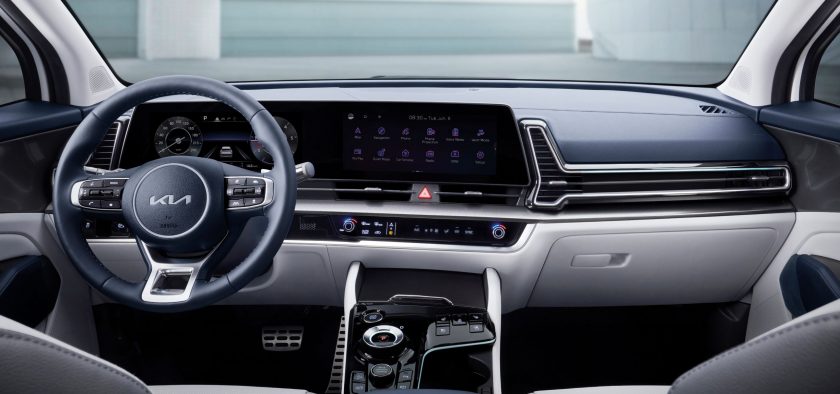 Planche de bord du nouveau Kia Sportage de cinquième génération