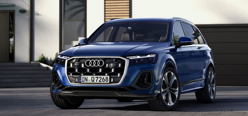 Second restylage pour l'Audi Q7 qui adopte des phares façon Q8.
