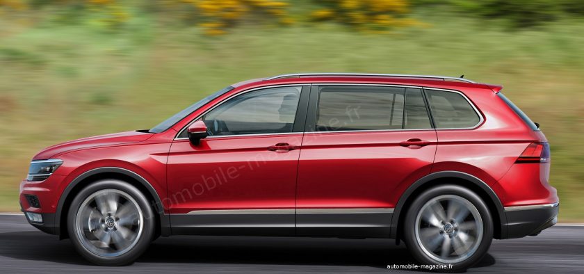 La deuxième génération de Tiguan aura le droit de se décliner en version rallongée, capable d'accueillir sept passagers.