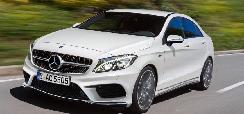 Pour épaissir le catalogue, une nouvelle silhouette de la Mercedes Classe A sera proposée: elle sera ainsi déclinée en berline classique à quatre portes, mais moins luxueuse et onéreuse que la CLA.