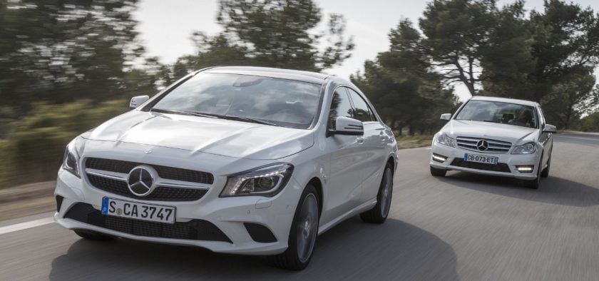 La Classe C est d'un classicisme consommé, rassurant au possible. La CLA, plus jeune d'esprit, joue les "coupés quatre portes" en arborant une tenue sexy. Pourtant, quand elles déroulent leur partition, ces Mercedes de même